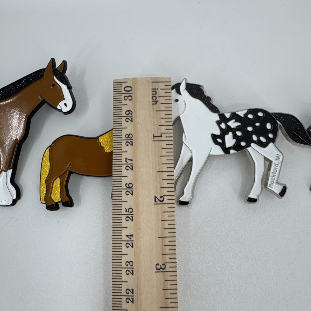 Horse Lapel Pins Set Of 5 Rockford, MI Multi Color &‎ Size Equestrian Riding - Picture 16 of 16